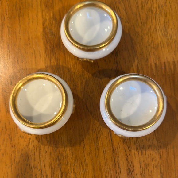 Vienna Other - Vienna Austria open salt pinch. White porcelain with gold rim and gold feet.
